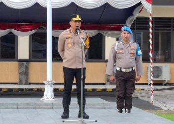 Kapolres Bitung _AKBP ALBERT ZAI.,SIK.,MH_* Pimpin Apel Kesiapan dalam rangka pengamanan malam tahun baru 2025 di Wilayah Kota Bitung