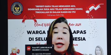Lapas Banyuasin Ikuti Kegiatan Ibadah Natal Nasional Bersama WBP Kristiani Seluruh Indonesia