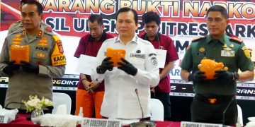 Pangdam II/Sriwijaya Hadiri Pemusnahan Barang Bukti Narkoba di Mapolda Sumsel