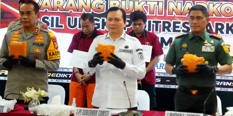 Pangdam II/Sriwijaya Hadiri Pemusnahan Barang Bukti Narkoba di Mapolda Sumsel