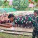 Serka Napolion B, Serka Ilham H dan Praka Beny Andrigo Personil Kodim 0420/Sarko Berikan Materi Mountaineering pada Latihan Saka Wira Kartika, di SMA 12 Merangin