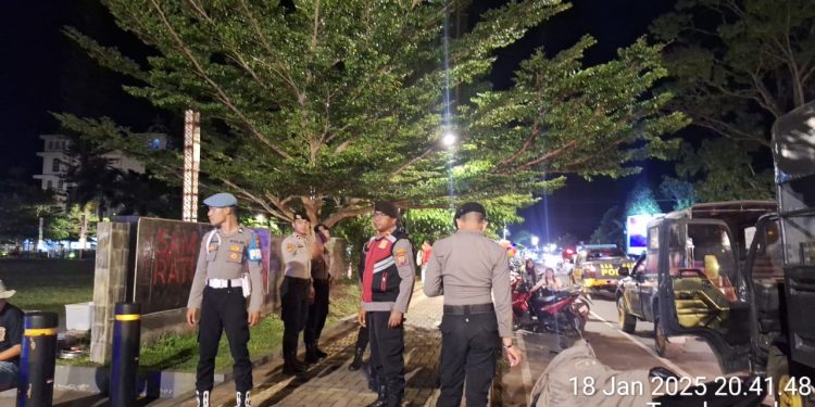 Patroli KRYD Sat Samapta Polres Minahasa Tingkatkan Keamanan Akhir Pekan