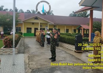 Upacara Bendera, Siswa SDN 092 Pematang Kolim Diajarkan Makna Nasionalisme
