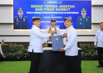 Pucuk Pimpinan Lapas Banyuwangi Resmi Berganti, Mochamad Mukaffi Gantikan Agus Wahono