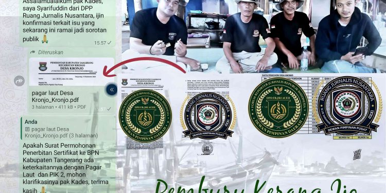 Diduga Kades Kronjo Jadi Calo Jual Beli Tanah Abrasi dan Terlibat Pembuatan Pagar Laut di Pantai Pulau Cangkir