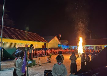 Aktif Berkontribusi Kegiatan Perjusami, Satgas Yonif 144/JY Berkolaborasi dengan Kwarcab dan Dewan Saka