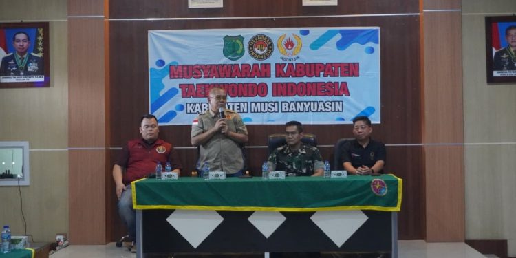 Kodim 0401/Muba Gelar Musyawarah Taekwondo: Letkol Inf Ery Dwianto Terpilih sebagai Ketua TI Muba 2025-2029