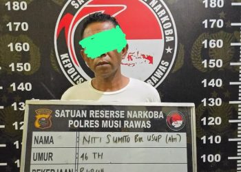 Tertangkap Tangan Bawa Sabu 450 Gram Disertai 190 Butir Ekstasi, Satresnarkoba Polres Musi Rawas Ringkus Buruh Asal Palembang