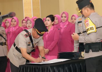 Kasat Lantas dan Kasat Polairud Beserta Empat Kapolsek di Jajaran Polres Banyuasin Berganti