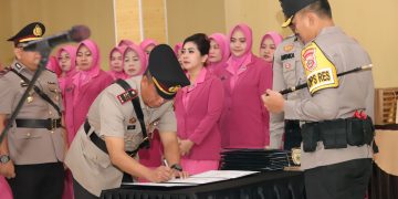 Kasat Lantas dan Kasat Polairud Beserta Empat Kapolsek di Jajaran Polres Banyuasin Berganti