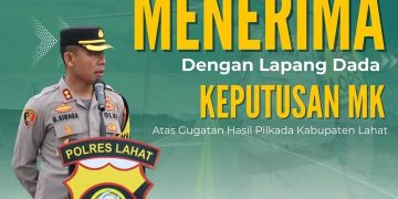 Kapolres lahat menghimbau kepada masyarakat untuk menerima keputusan MK
