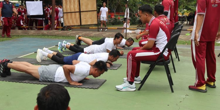 Ratusan Calon Siswa Sekolah Inspektur Polisi (SIP) Angkatan ke-54 Tahun 2025 Panda Polda Sumsel Mengikuti Uji Kesamaptaan Jasmani