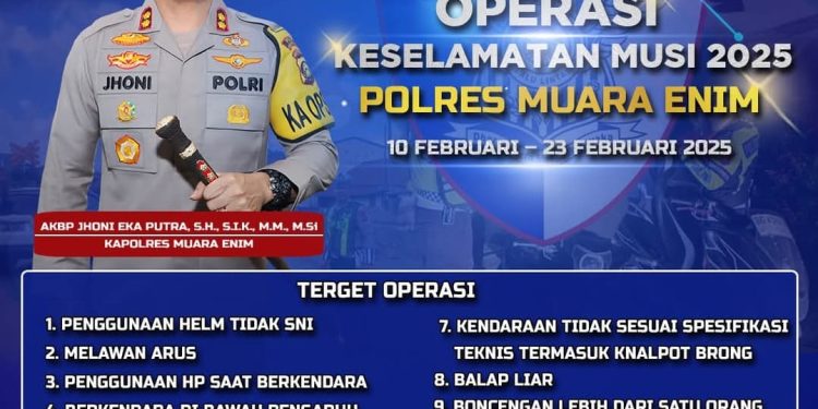 Operasi Keselamatan Musi 2025,Ini Penjelasan Kapolres Jhoni Eka Putra