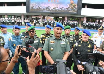 Danrem 044/Gapo Ikuti Upacara Gelar Pasukan Gaktib Dan Upacara Yustisi 2025