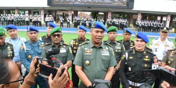 Danrem 044/Gapo Ikuti Upacara Gelar Pasukan Gaktib Dan Upacara Yustisi 2025