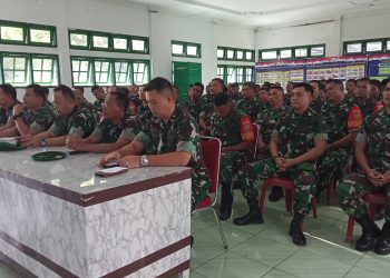 Pengarahan Danrem 042/Gapu melalui Vicon Kepada Kodim 0420/Sarko dan seluruh jajaran Korem 042/Gapu*