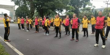 Ratusan Personil Polda Sumsel Ikuti Test Kesamaptaan Jasmani (TKJ)