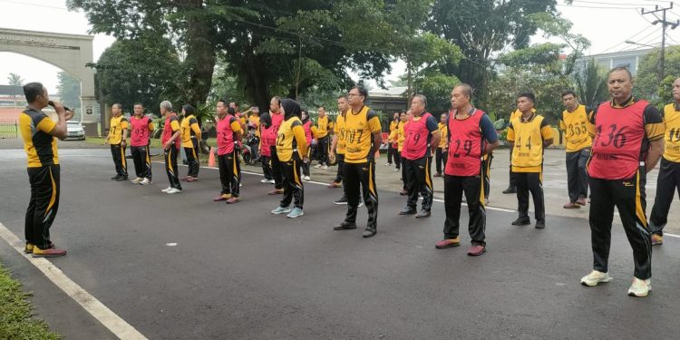 Ratusan Personil Polda Sumsel Ikuti Test Kesamaptaan Jasmani (TKJ)