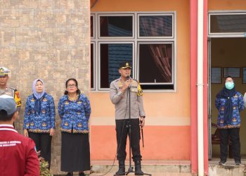 Polres Banyuasin Gelar Police Goes To School Edukasi Keselamatan Berlalu Lintas di SMAN 2 Sembawa
