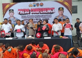 42 Tersangka Berhasil Diamankan Satreskrim Polrestabes Surabaya Dalam Ungkap Kasus Curanmor