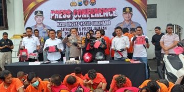 42 Tersangka Berhasil Diamankan Satreskrim Polrestabes Surabaya Dalam Ungkap Kasus Curanmor
