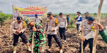 Kapolsek Pulau Rimau Hadiri Penanaman Jagung 1 Juta Hektare di Desa Mukut