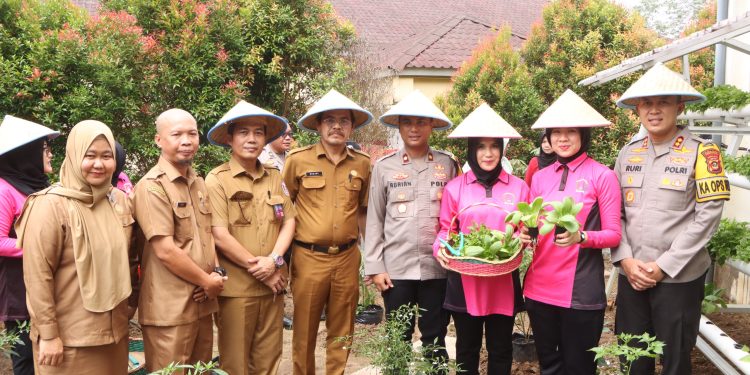 Polres Banyuasin Melalui Bhayangkari Launching Program Pekarangan Pangan Lestari dukung Ketahanan Pangan Nasional