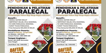 PENDAFTARAN DIKLAT PARALEGAL NASIONAL RHIR 2025 DI WONOSOBO JAWA TENGAH TELAH DIBUKA DAN AKAN DITUTUP 10 APRIL 2025
