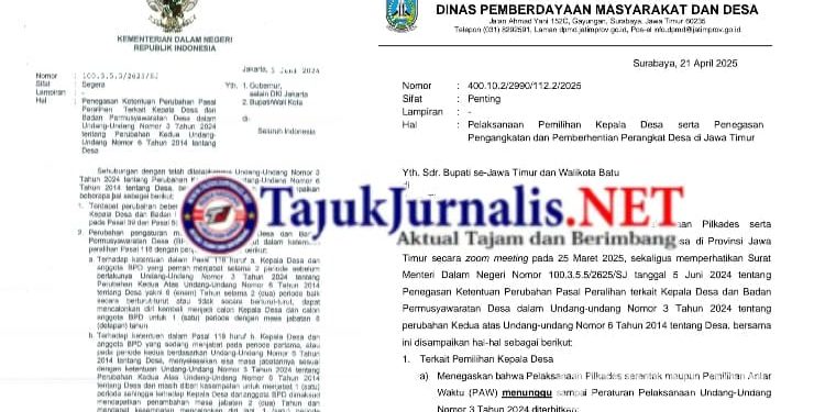 Jatim Tegaskan Pilkades PAW Tak Boleh Digabung Pemilihan Serentak, Evaluasi Kinerja Kades Jadi Syarat Wajib