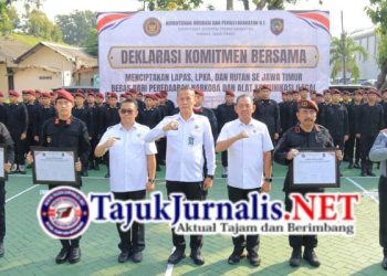 Kanwil Ditjen Pemasyarakatan Jawa Timur Deklarasikan Komitmen Bersama Wujudkan Lapas dan Rutan Bersih dari Narkoba dan HP Ilegal