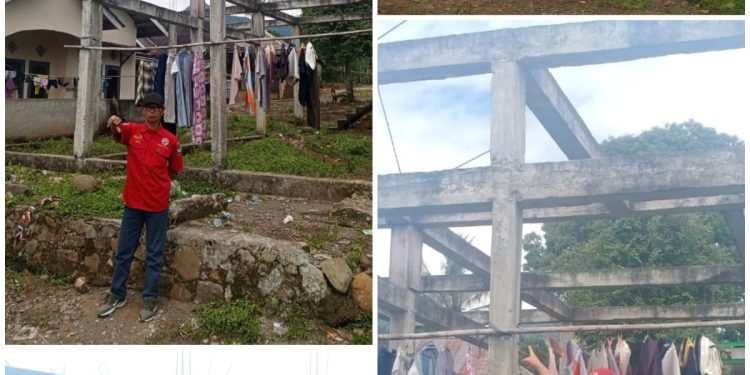 Pembangunan Kantor Desa Karang Agung Kec Kota Agung Lahat TA 2021 Terbengkalai Total Diduga Ladang Korupsi Pjs Kades HERIANTO, SPD