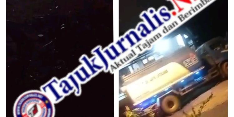 Diduga Tangki Biru PT Sri Karya LintasSindo SKS Masuk Gudang Penimbunan BBM Ilegal Milik ‘Ibout”