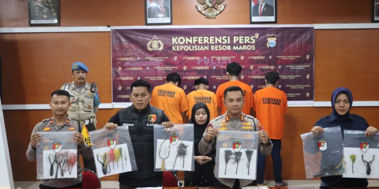 Polres Maros Tangkap Pelaku Pembusuran yang Resahkan Warga Maros