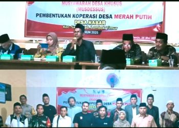 Musyawarah Desa (Musdesus) pembentukan Koprasi Desa Merah putih Kabar, Terselenggara dengan Baik. Pujian datang dari Perwakilan Dinas Koprasi yang hadir.