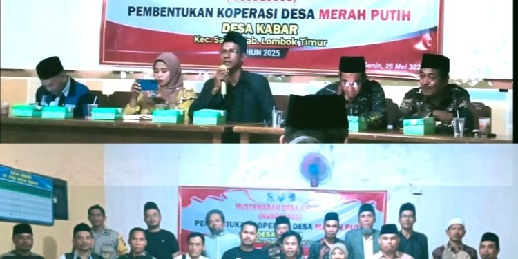 Musyawarah Desa (Musdesus) pembentukan Koprasi Desa Merah putih Kabar, Terselenggara dengan Baik. Pujian datang dari Perwakilan Dinas Koprasi yang hadir.