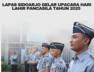 Lapas Kelas IIA Sidoarjo Gelar Upacara Peringatan Hari Lahir Pancasila Tahun 2025