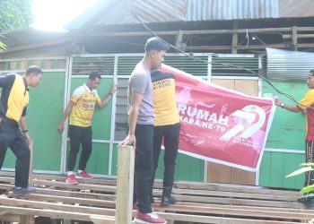 Waka Polres Wajo Tinjau Lokasi Bedah Rumah di Desa Lempa, Wujud Kepedulian kepada Warga Kurang Mampu