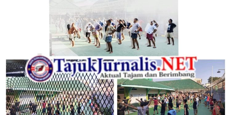 Wujudkan Hidup Sehat, WBP Lapas Sidoarjo Rutin Gelar Senam Pagi