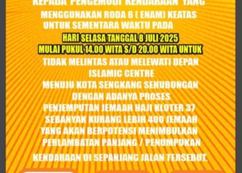 Rekayasa Lalu Lintas Diberlakukan Sambut Jemaah Haji Asal Kabupaten Wajo