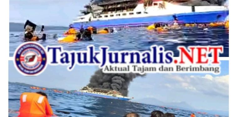 Tragedi KM Barcelona V Terbakar Di Perairan Sulawesi Utara Penumpang Terpaksa Loncat ke Laut