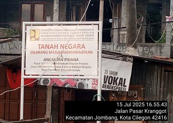 Disperindag Telah Melayangkan Surat Kepada Pihak Balai Besar Wilayah Sungai Provinsi Banten Untuk Menertibkan Pedagang dan Bangunan Liar Di Sepanjang Bantaran Kali Pasar Baru Cilegon