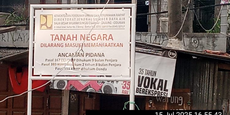 Disperindag Telah Melayangkan Surat Kepada Pihak Balai Besar Wilayah Sungai Provinsi Banten Untuk Menertibkan Pedagang dan Bangunan Liar Di Sepanjang Bantaran Kali Pasar Baru Cilegon