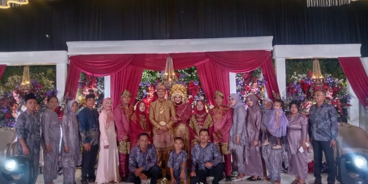 Resepsi Pernikahan Putri Kades Lembak Muara Enim di Banjiri Tamu Undangan Dan Kiriman Doa