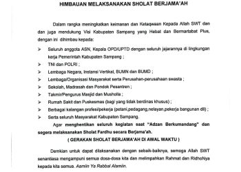 SE Bupati Sampang: Menghentikan Aktivitas Saat Adzan, Menghidupkan Kembali Ruh Kebersamaan Umat