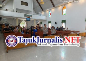 Kapolres Minahasa AKBP Steven J.R. Simbar SIK laksanakan Program Ibadah Minggu Kasih Bersama Jemaat GMIM Kinamang Kiawa
