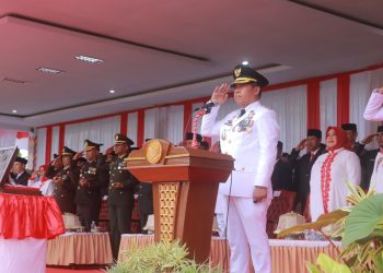 Kapolres Wajo Bersama Forkopimda Ikuti Upacara Peringatan HUT ke-80 Kemerdekaan RI di Lapangan Merdeka Sengkang