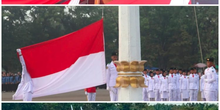 Bursah Zarnubi,SE Bupati Lahat Inpekstur Upacara HUT RI KE 80 Di Lapangan EX MTQ