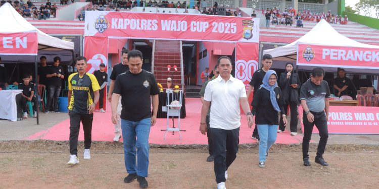 Kapolres Wajo Cup 2025 Resmi Dibuka, Meriahkan HUT RI ke-80 dan HUT Polri ke-79