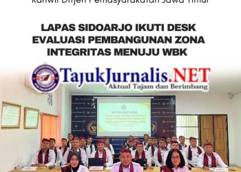 Lapas Sidoarjo Ikuti Desk Evaluasi Pembangunan Zona Integritas Menuju WBK Secara Mandiri