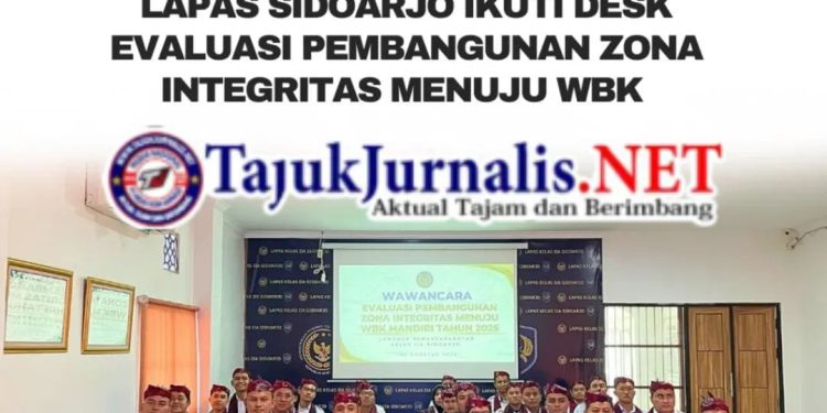 Lapas Sidoarjo Ikuti Desk Evaluasi Pembangunan Zona Integritas Menuju WBK Secara Mandiri